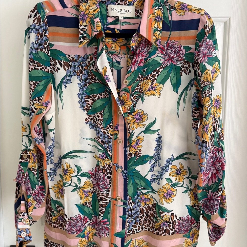 Hale Bob Vibrant Floral Blouse